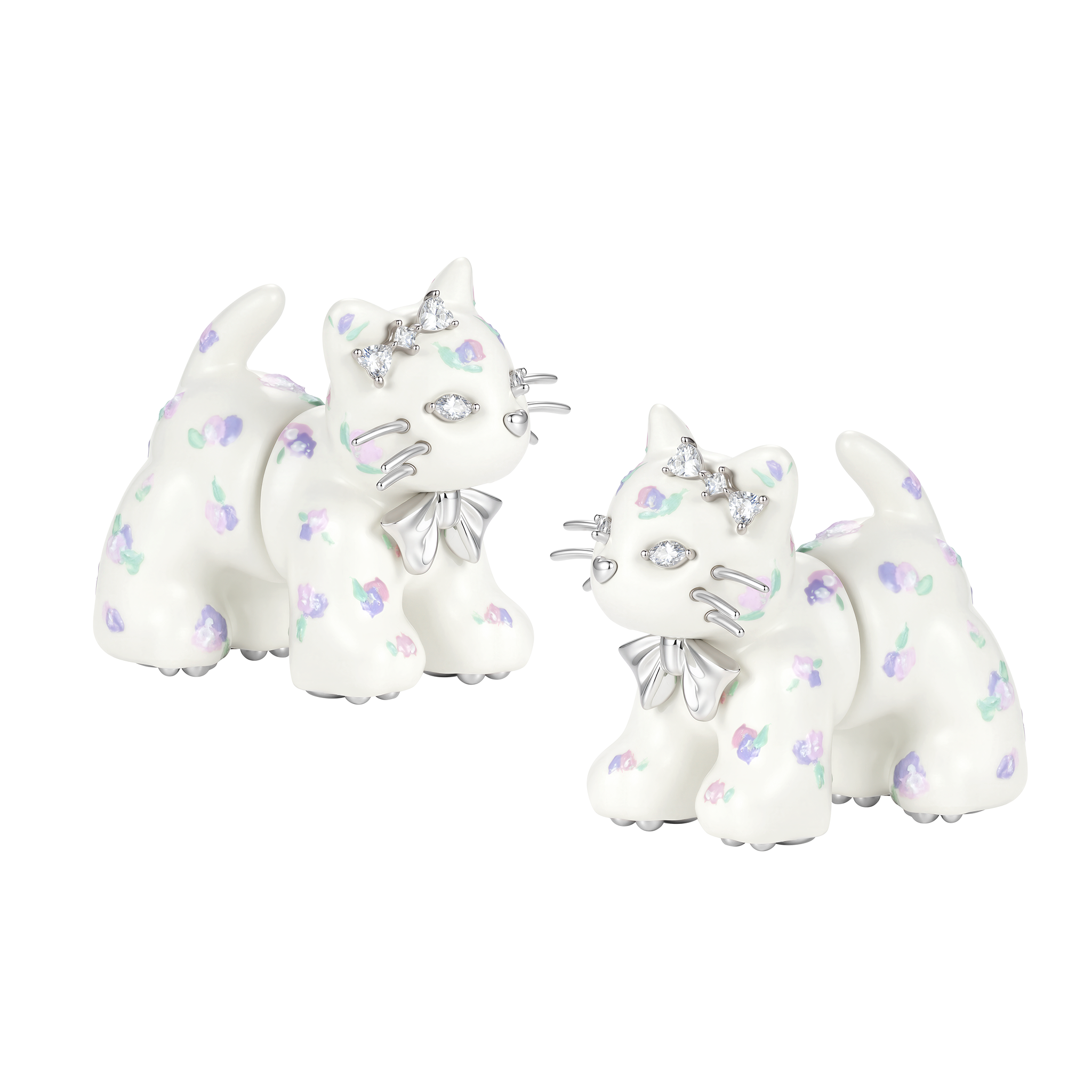 Paradise / Split Cat Stud Earrings