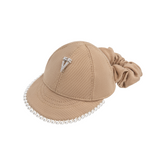 Orchard / Pearl-Trim Fabric Hat Hair Tie