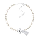 Paradise / Long Tail Shooting Star Hair Clip Pearl Necklace