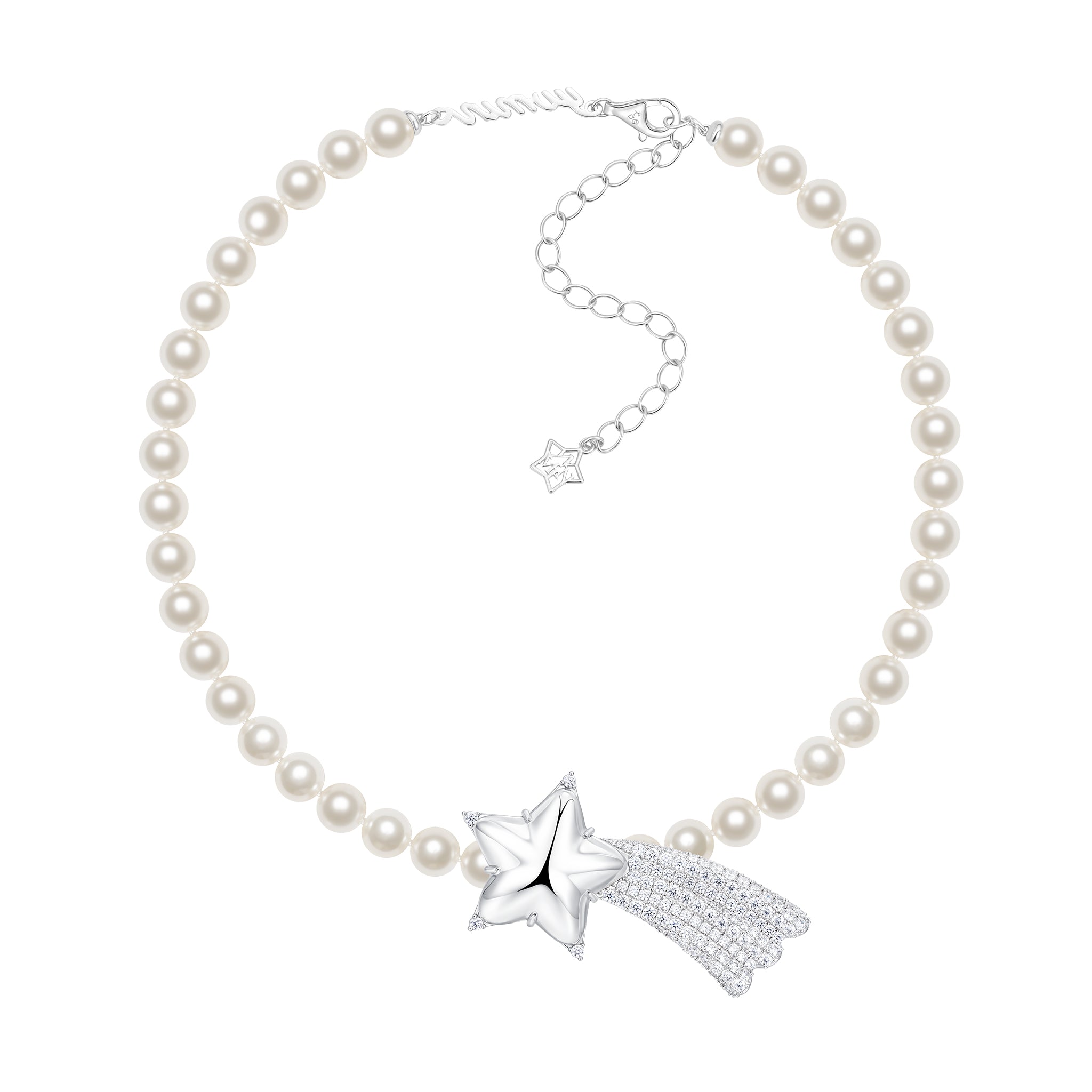Paradise / Long Tail Shooting Star Hair Clip Pearl Necklace