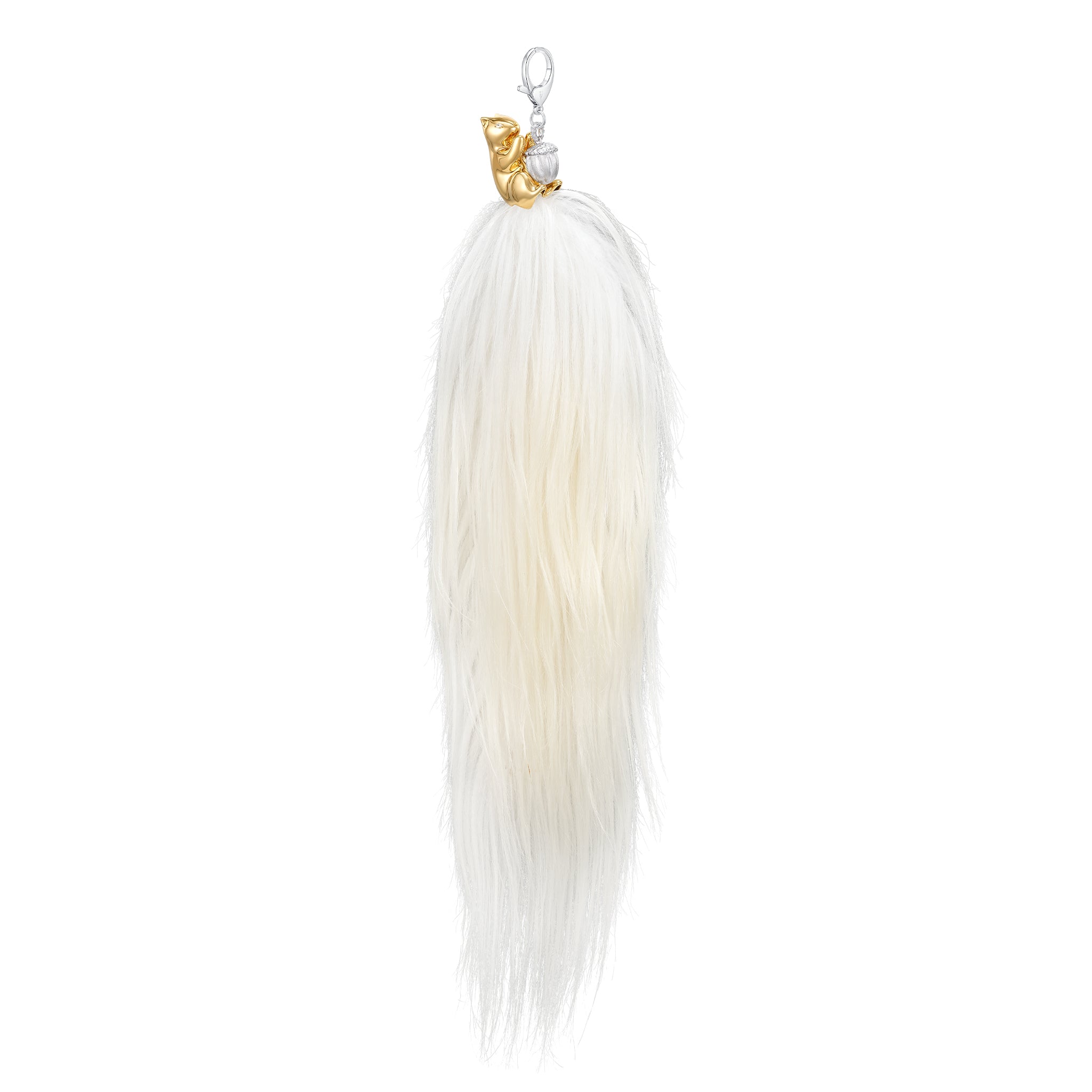 Paradise / Squirrel Plush Tail Pendant Bag Charm Chain