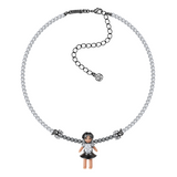 Paradise / Medium Pearl Braided Girl Necklace