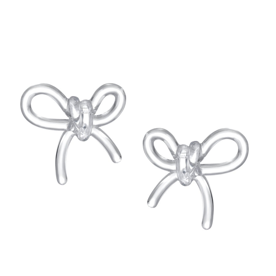 YVMIN X SHUSHUTONG / Transparent Bowknot Ribbon Earring