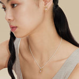 Paradise / Mini Flocked Bear Pearl Necklace