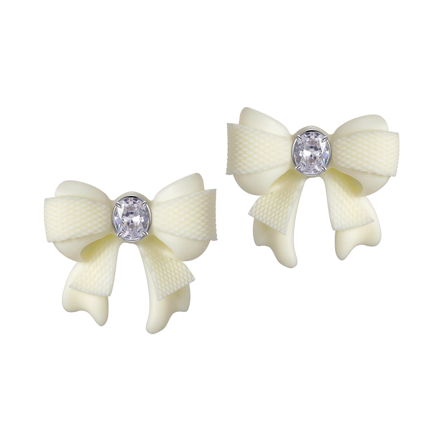 YVMIN X SHUSHUTONG / Rubber Bowknot Layers Earring