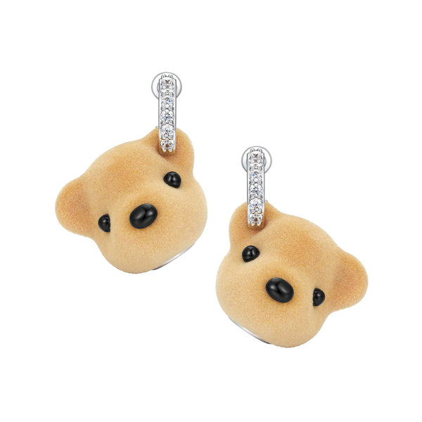 YVMIN Flocked Bear Gemstone カチューシャ Paradise / Flocked Bear Head Gemstone Earring – YVMIN