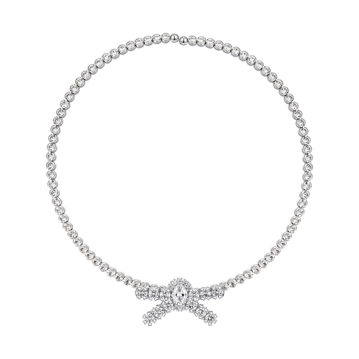 YVMIN X SHUSHUTONG / Gemstone Pave Bow Chocker