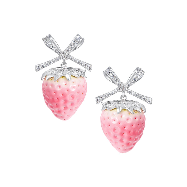 Paradise / Strawberry Bowknot Earring – YVMIN
