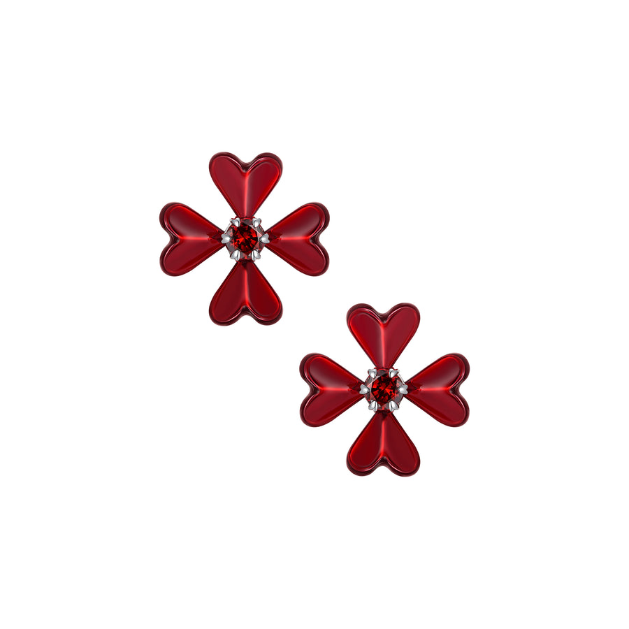 YVMIN X SHUSHUTONG / Small Enamel Cross Flower  Earring