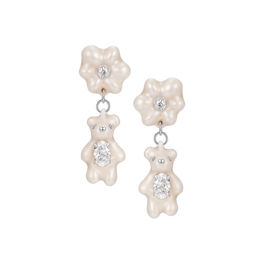 Paradise / Mini Pearlescent Flower Earring