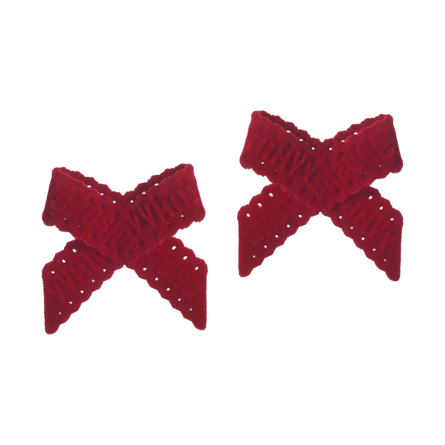 YVMIN X SHUSHUTONG / Pave Gemstone Stereoscopic Bowknot Earring