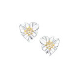 Ripple / Heart Shaped Flower Earring