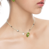 Paradise / Pearl Garden Flocked Mini Grass Bear Pendant