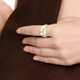 YVMIN Paradise Transformed Bear Ring featuring a detailed bear design with vibrant gold and silver finishes.