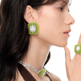 Paradise / Grass Gemstone Earrings