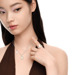 YVMIN Paradise Transformed Bear Ring worn on finger, featuring a detailed bear design on a sleek silver band.