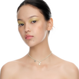 Paradise / Bear Flower Zircon Necklace