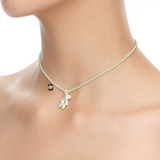 Paradise / Bear Flower Zircon Necklace