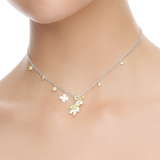 Paradise / Bear Flower Zircon Necklace