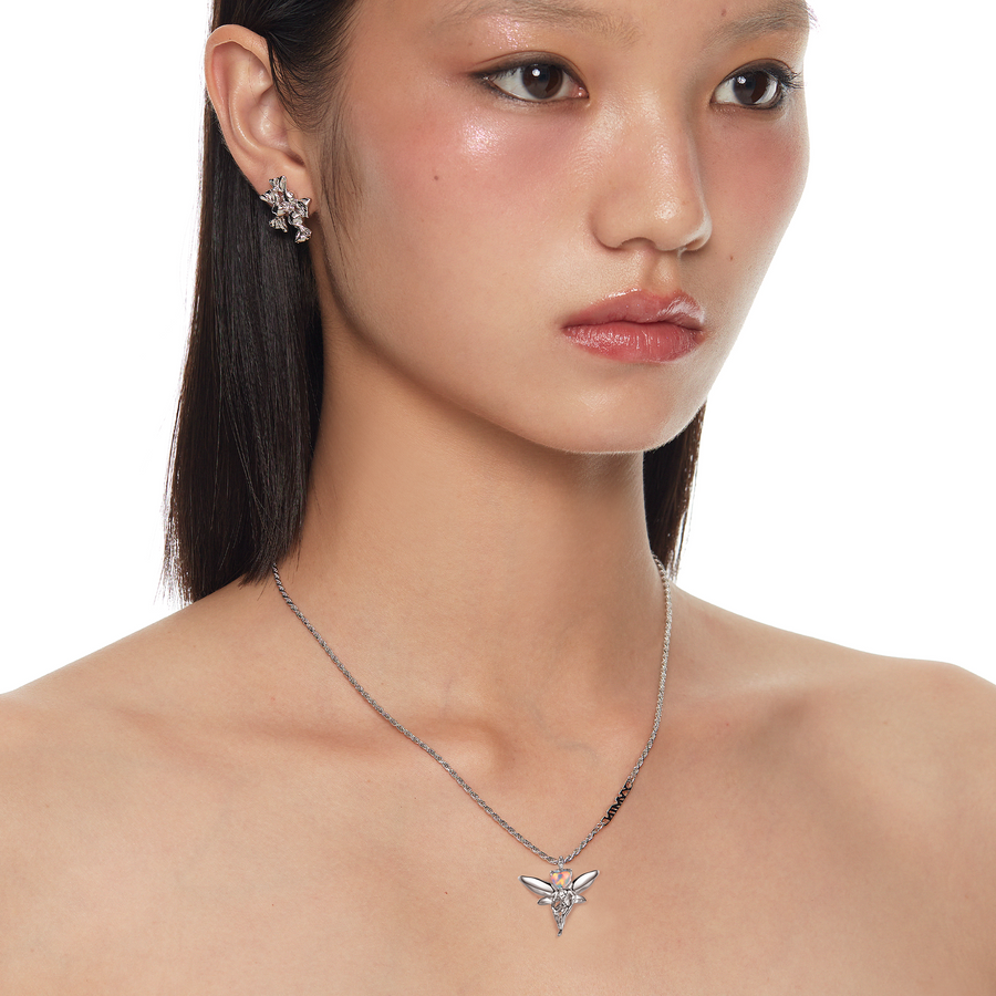 Tasty / Heart Shape Opal Fairy Necklace