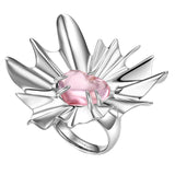 ElectricGirl / Crystal heart with skirts Ring