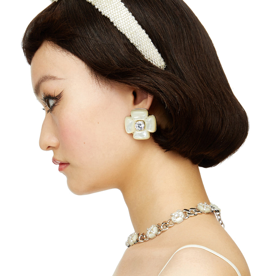 YVMIN X SHUSHUTONG / Natural Gemstone Flower Classic Earring