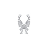 Ripple / Liquid Butterfly Silver Nose Ring