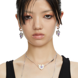Electric Girl / Kitties Heart Earrings