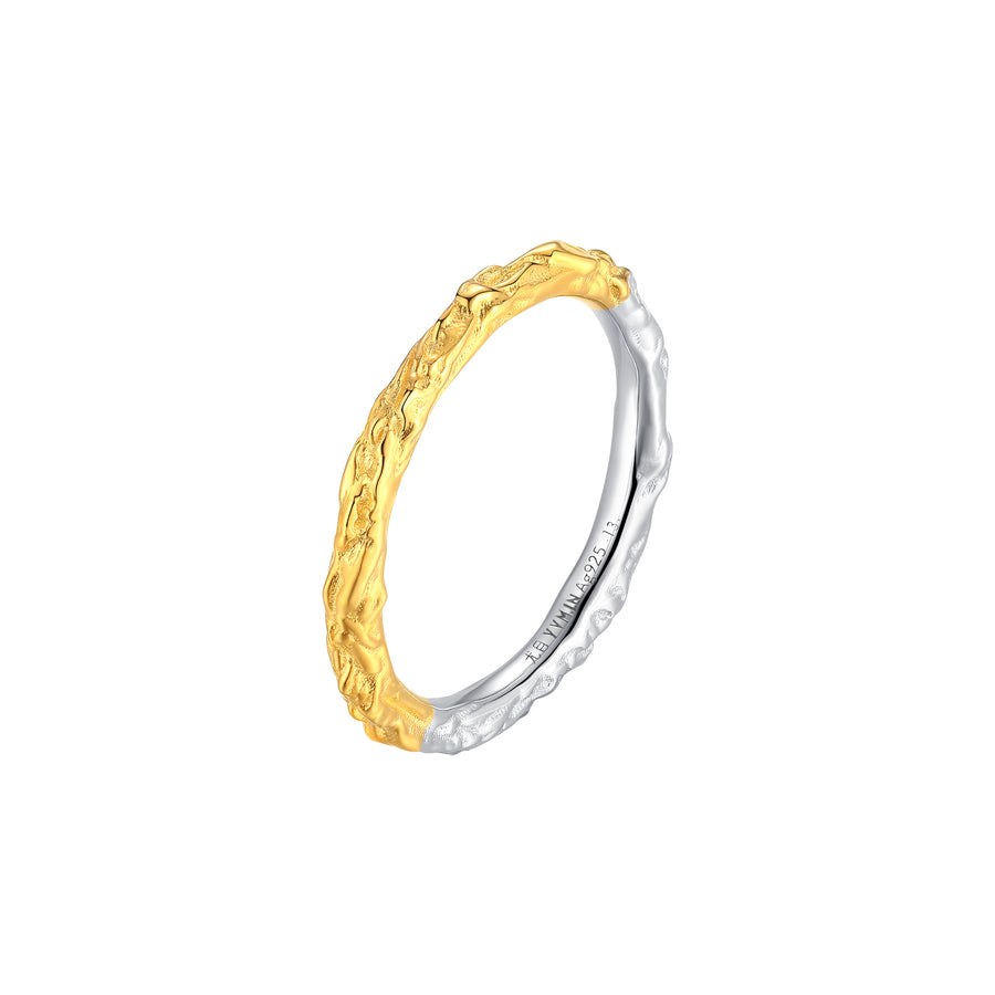 Tasty / Texture Two Color Thin Matching Ring