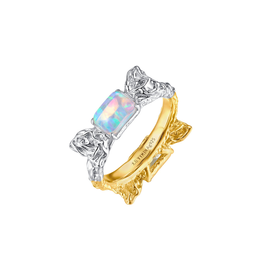 Tasty / Square Gemstone Candy Double Side Ring