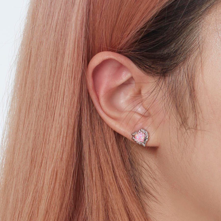 Tasty / Opal Melting Heart Earrings