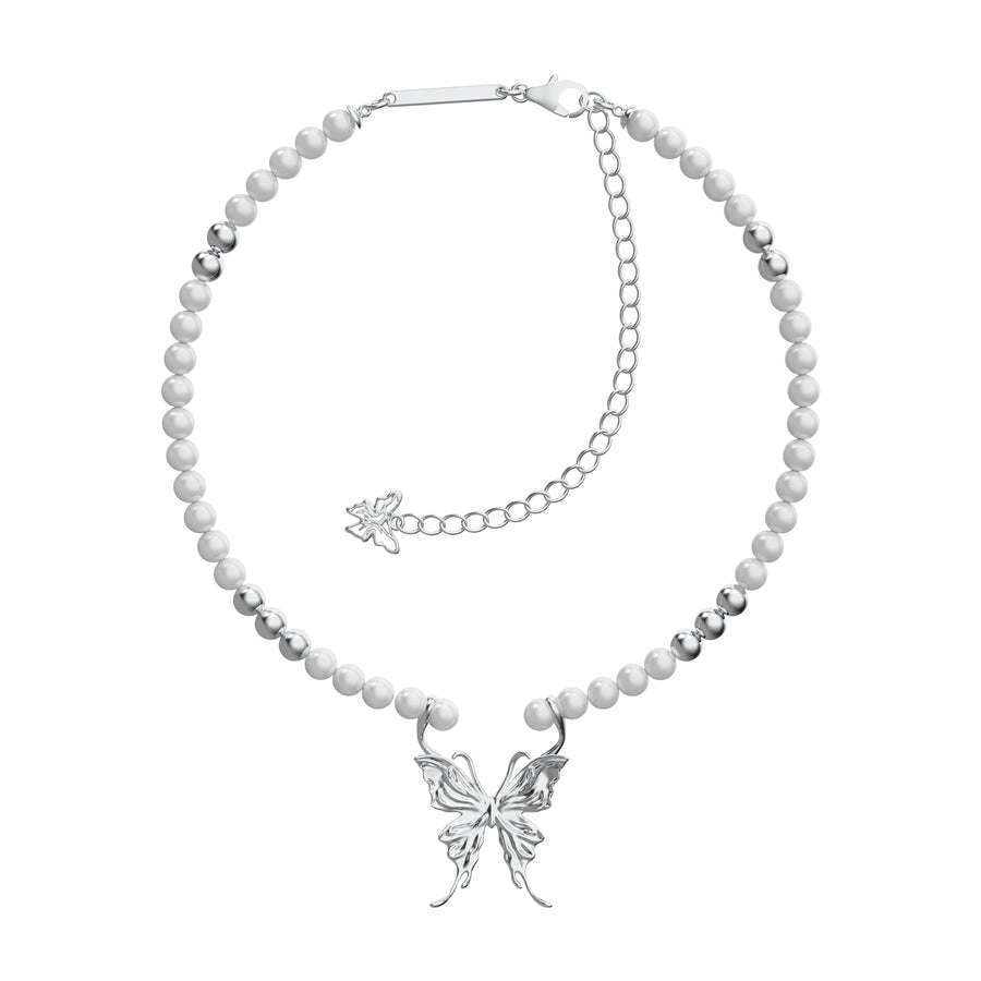 Ripple / Liquefied Butterfly Pearl Necklace