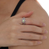 Tasty / Opal Tinfoil Heart Ring