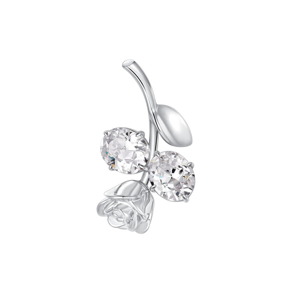 shushutong YVMINエディション スモール ピアス YVMIN X SHUSHUTONG / Inverted Gemstone Leaf Metal Rose Earring