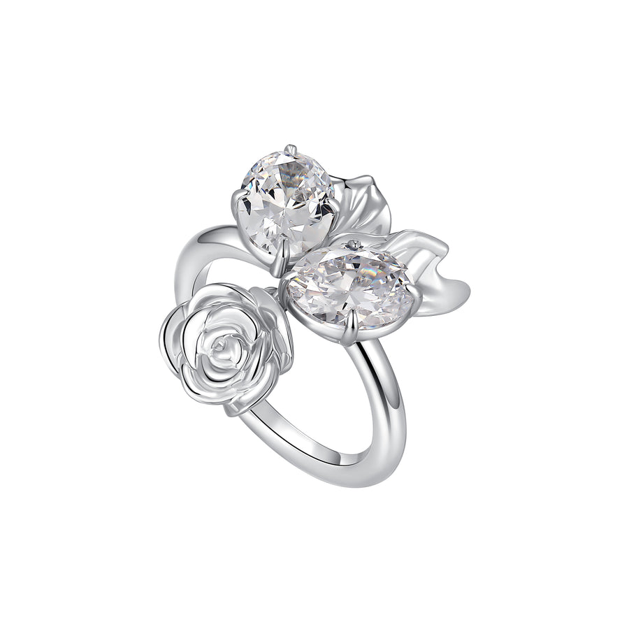 YVMIN X SHUSHUTONG / Inverted Floral Metal Rose Ring