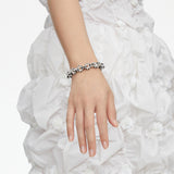 Ripple / Pave gemstone bracelet