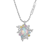 Tasty / Candy Opal Floral Hoop Necklace