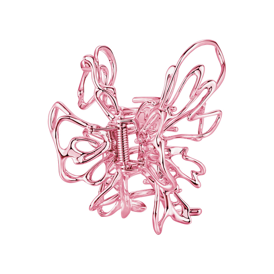 Ripple / Colored Liquefied Metal Butterfly Hair Claw Clip