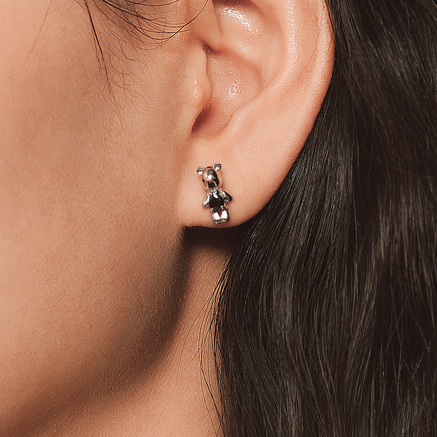 Paradise / Mini Bear Gemstone Earrings