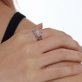 Tasty / Opal Tinfoil Heart Ring