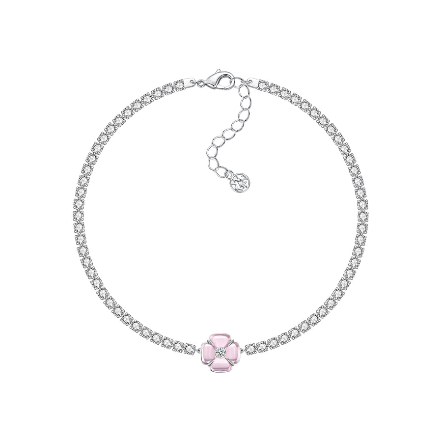 YVMIN X SHUSHUTONG / Natural Gemstone Chain Flower Short Necklace