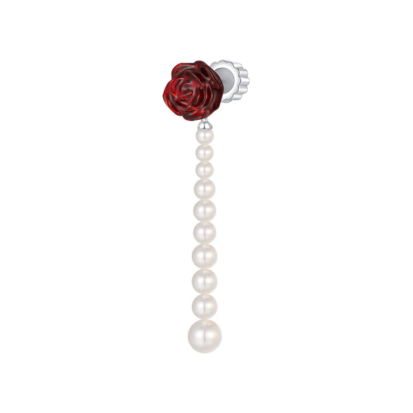 YVMIN X SHUSHUTONG / Pearl String Rose Earring