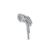 Ripple / Heart-shaped Zircon staring earrings