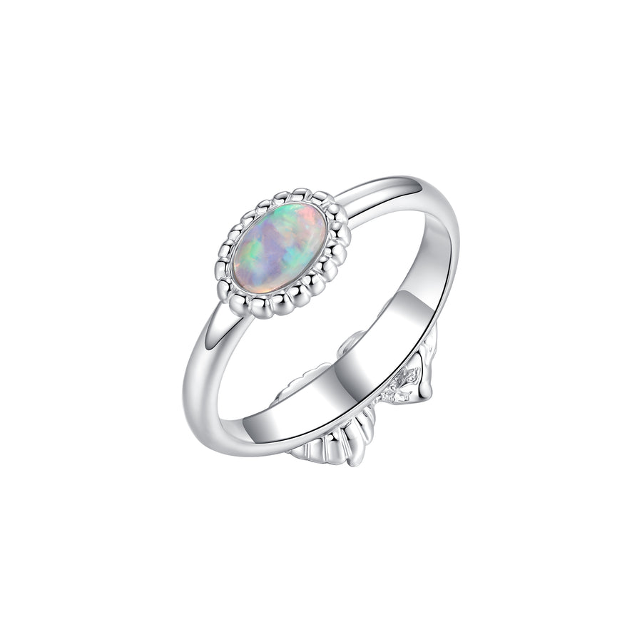 Tasty / Heart Shape Gemstone Opal Double-Side Ring