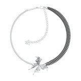 Ripple / Liquefied Butterfly Layers Pearl Chain Necklace