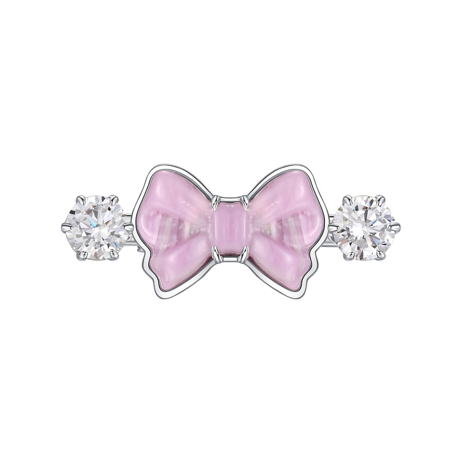 YVMIN X SHUSHUTONG / Double Jeweled Sculpture Bowknot Hair Clip