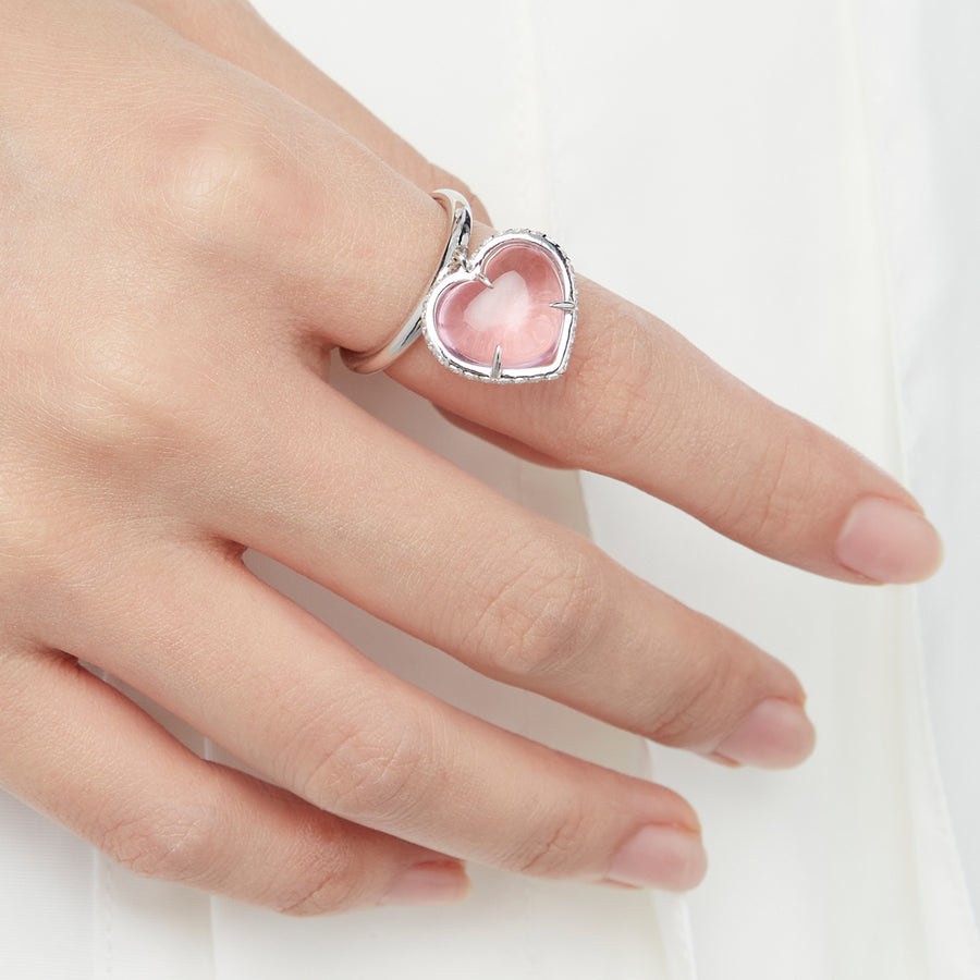 ElectricGirl / Crystal heart Ring