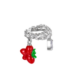 ElectricGirl  / Strawberry Pendant Pave Ear Clip