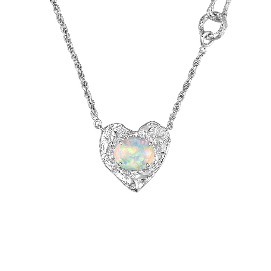 Tasty / Opal Heart Necklace