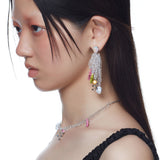 ElectricGirl / Colorful Bio Opal Tassels Earring